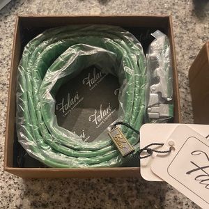 FALARI green luxury leather wear belt